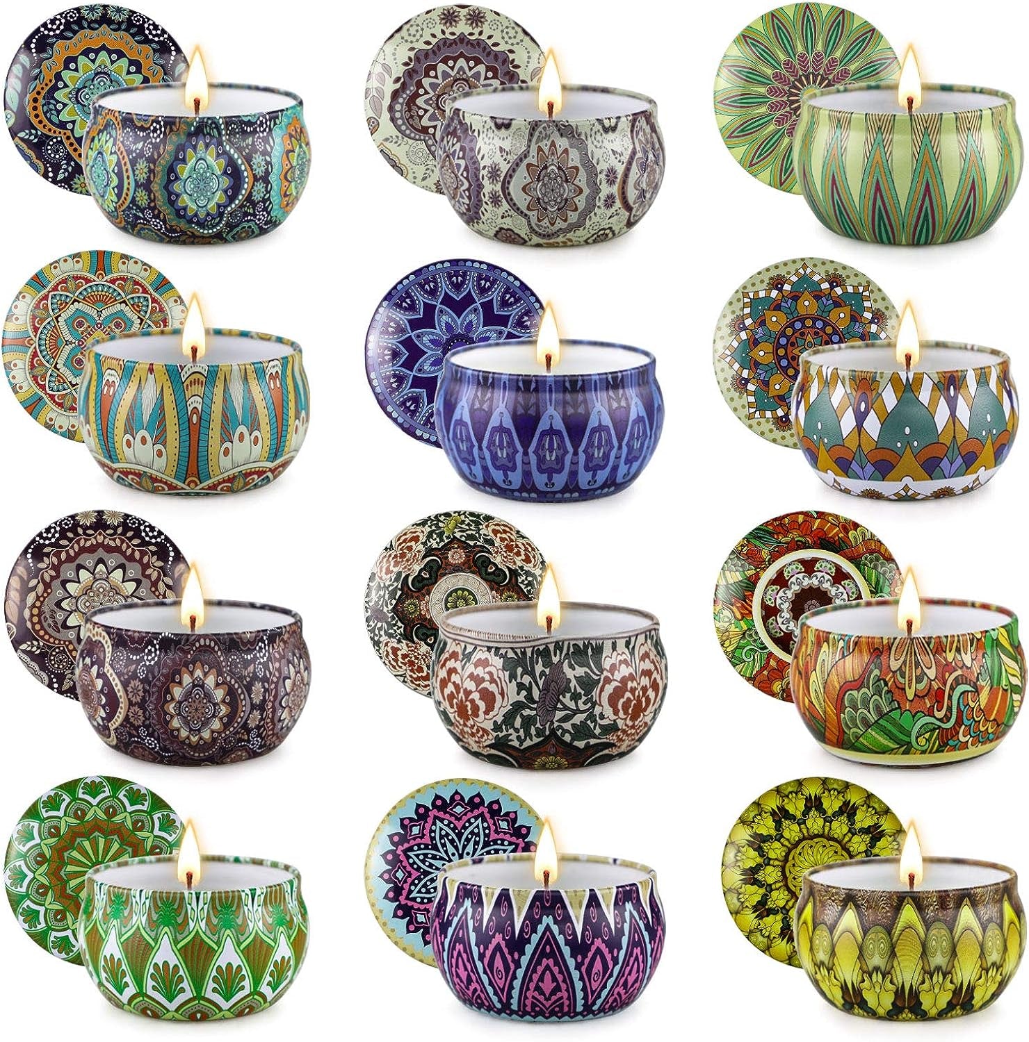 Candles Gifts for Women, 12 Pack Soy Wax Candles for Home Scented, Birthdays Thank You Mothers Day Christmas Gifts for Women Mom Who Have Everything