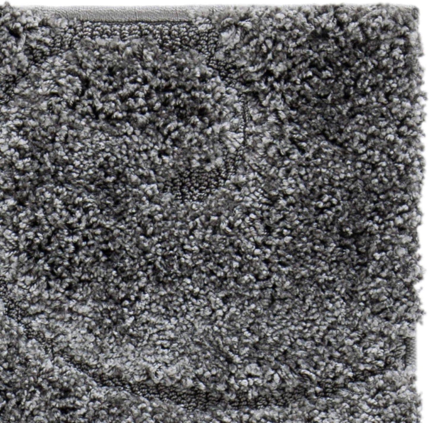 Florida Shag Collection Area Rug - 6'7" Square, Grey, Scroll Design, Non-Shedding & Easy to Clean, High-Low Plush Pile, Ideal for Living Room, Bedroom, Dining Space (SG455-8013)